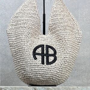 Anine Bing Cream Textured Tote